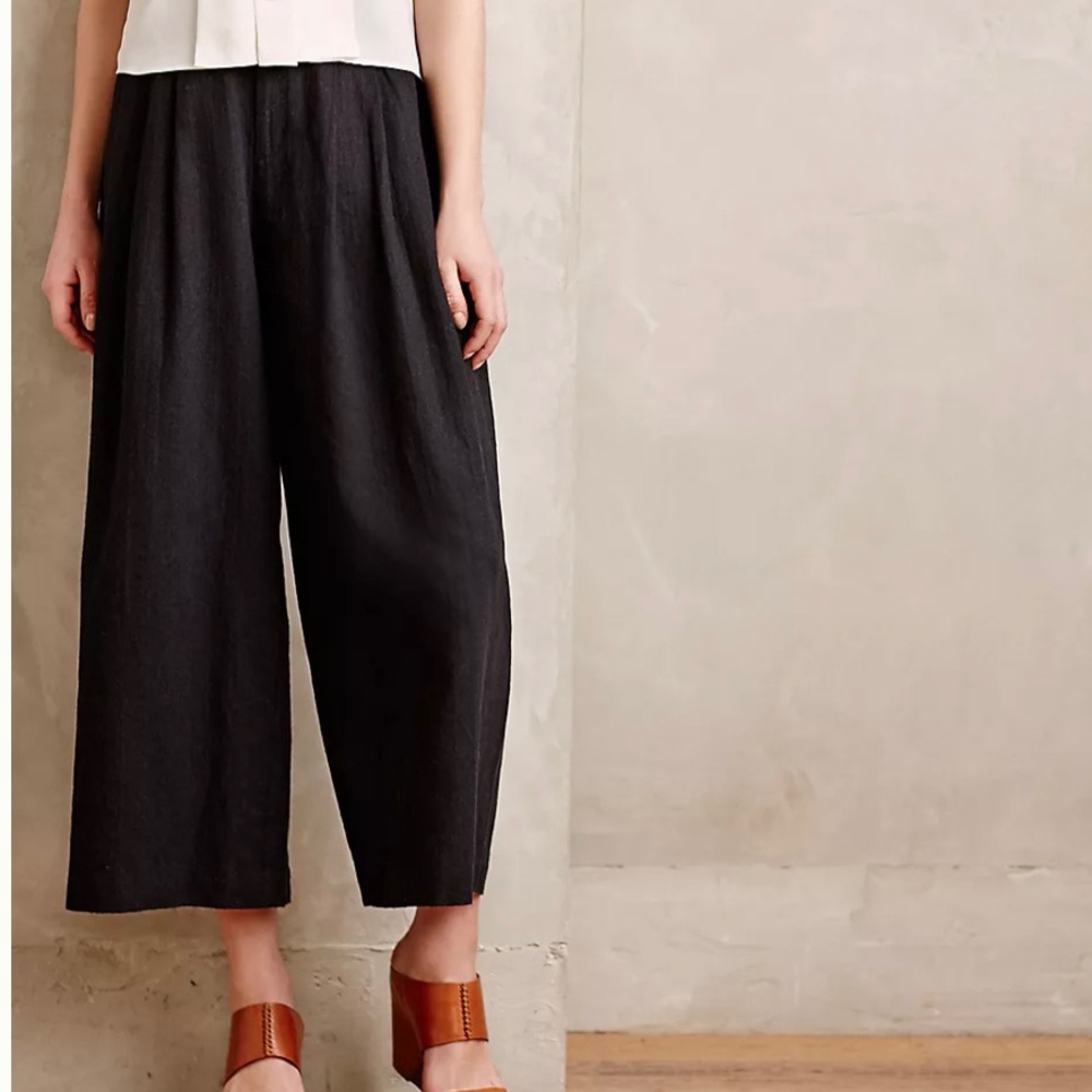 Anthropologie Cartonnier Wide Leg Linen Pant - Picture 2 of 7